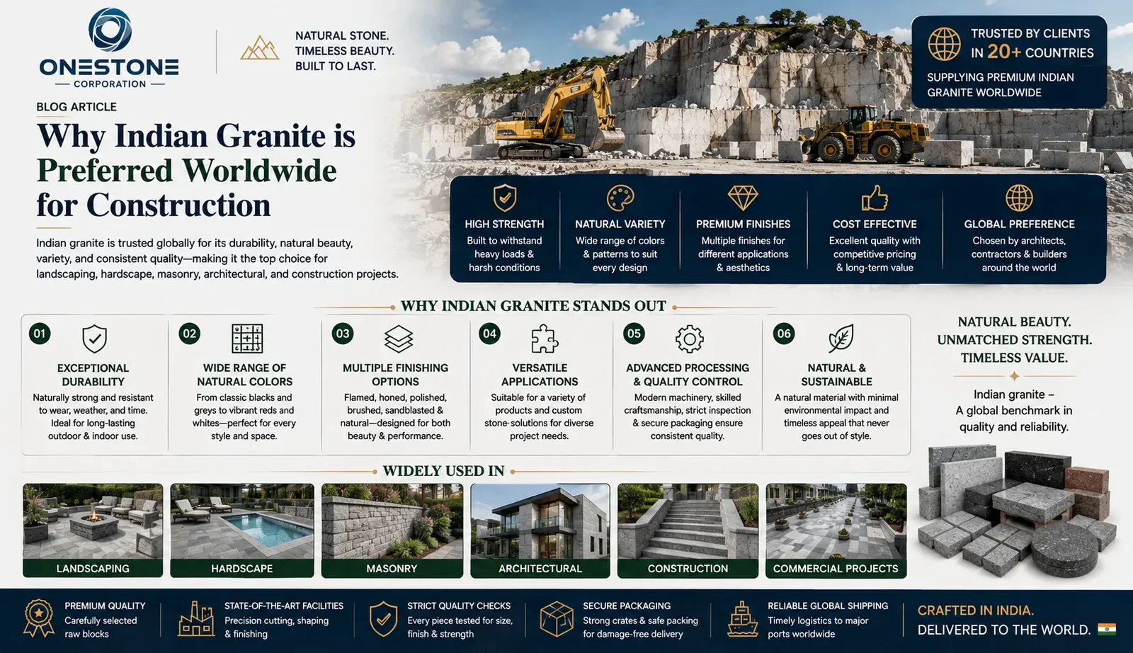 Why Indian Granite is Preferred Worldwide for Construction